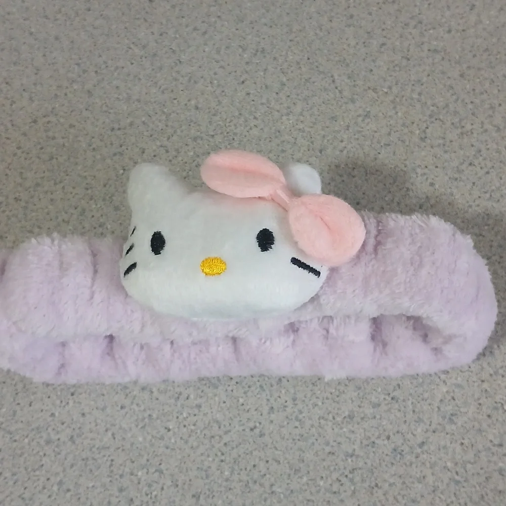 Hello Kitty Lavender Headwrap with Pink Bow, 2. Headwrap, Plain Large Pink Bow